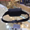 Replica Dior 1ADPO223 Saddle Belt Bag Dior Oblique Galaxy Leather Black and Beige 9