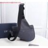 Replica Dior 1ADPO093 Saddle Men Bag Grained Calfskin Gray