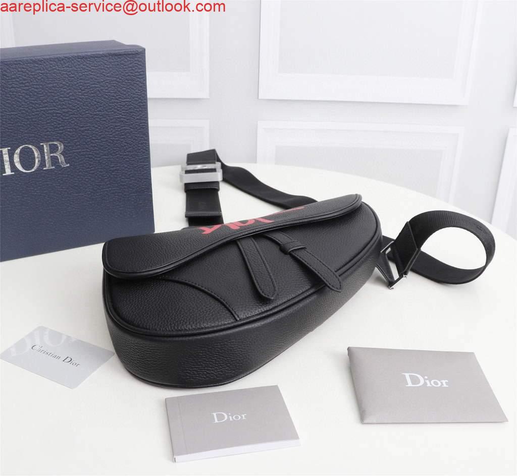 Replica Dior 1ADPO093 Saddle Men Bag Grained Calfskin Black 2 Replica Dior 1ADPO093 Saddle Men Bag Grained Calfskin Black 2