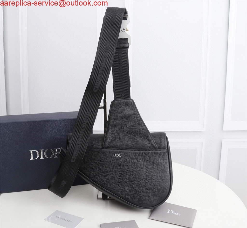 Replica Dior 1ADPO093 Saddle Men Bag Grained Calfskin Black 3 Replica Dior 1ADPO093 Saddle Men Bag Grained Calfskin Black 3