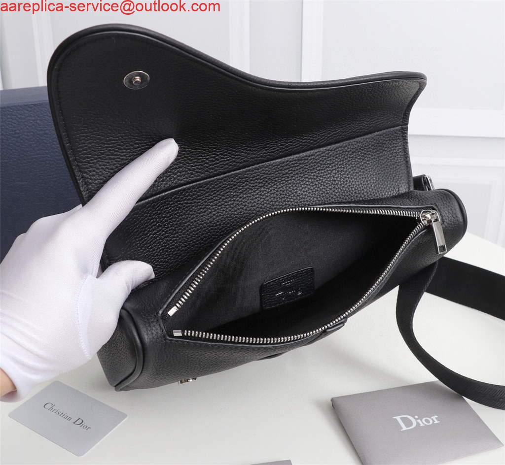 Replica Dior 1ADPO093 Saddle Men Bag Grained Calfskin Black 8 Replica Dior 1ADPO093 Saddle Men Bag Grained Calfskin Black 8