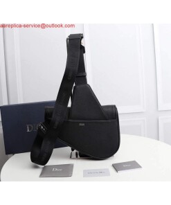 Replica Dior 1ADPO093 Saddle Men Bag Grained Calfskin Black 2