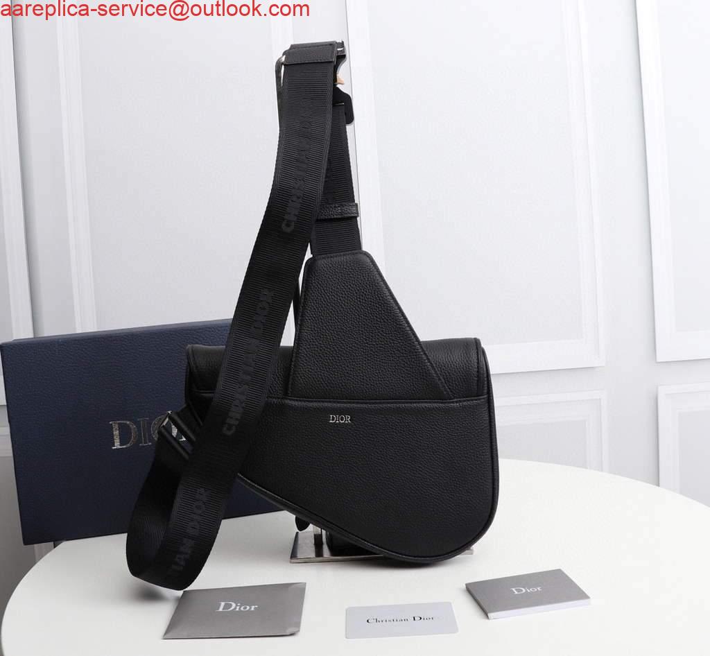 Replica Dior 1ADPO093 Saddle Men Bag Grained Calfskin Black 2 Replica Dior 1ADPO093 Saddle Men Bag Grained Calfskin Black 2