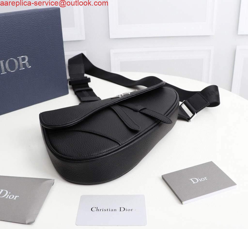 Replica Dior 1ADPO093 Saddle Men Bag Grained Calfskin Black 3 Replica Dior 1ADPO093 Saddle Men Bag Grained Calfskin Black 3