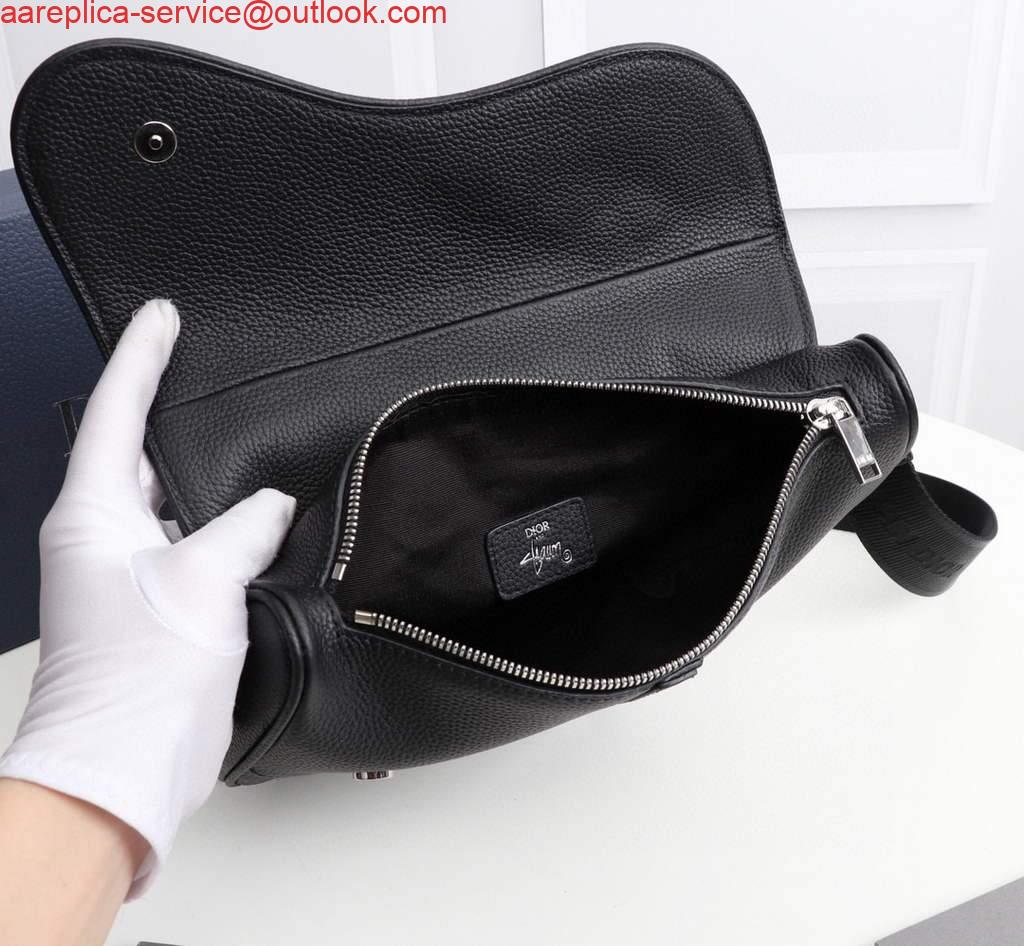Replica Dior 1ADPO093 Saddle Men Bag Grained Calfskin Black 7 Replica Dior 1ADPO093 Saddle Men Bag Grained Calfskin Black 7