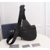 Replica Dior 1ADPO093 Saddle Men Bag Grained Calfskin Black