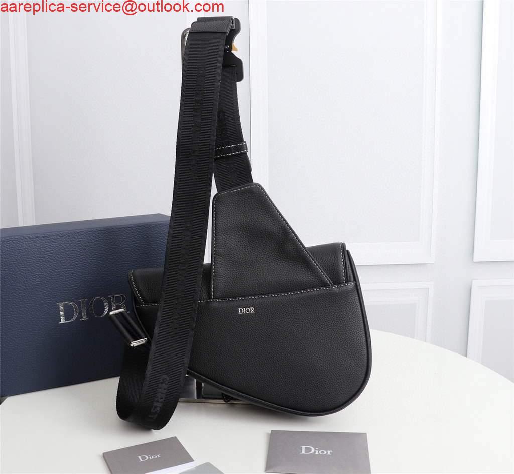 Replica Dior 1ADPO093 Saddle Men Bag Grained Calfskin Black 4 Replica Dior 1ADPO093 Saddle Men Bag Grained Calfskin Black 4