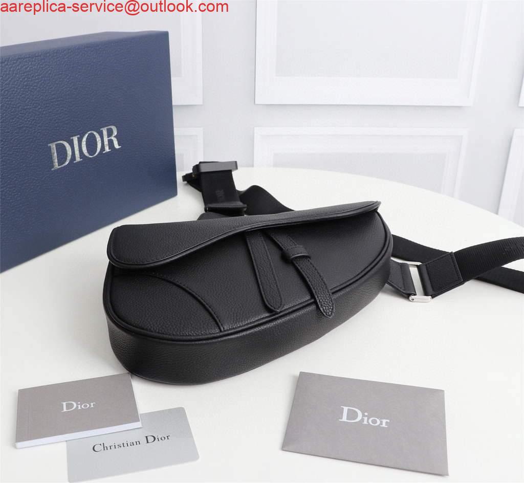Replica Dior 1ADPO093 Saddle Men Bag Grained Calfskin Black 2 Replica Dior 1ADPO093 Saddle Men Bag Grained Calfskin Black 2