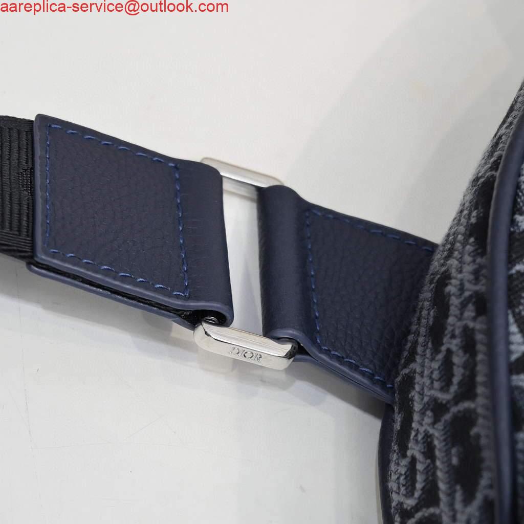 Replica Dior 1ADPO093 Saddle Men Bag Dior Oblique Jacquard Blue 5 Replica Dior 1ADPO093 Saddle Men Bag Dior Oblique Jacquard Blue 5