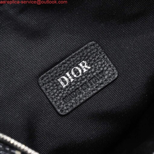 Replica Dior 1ADPO093 Saddle Men Bag Dior Oblique Jacquard Black With Beige 7