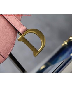 Replica Dior M0446 Dior Saddle Bag M0447 Pink Grained Calfskin 2