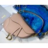 Replica Dior M0446 Dior Saddle Bag M0447 Black Goatskin Gold Hardware 9