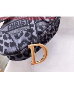 Replica Dior M0446 Dior Saddle Bag Gray Multicolor Mizza Embroidery 2