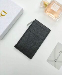 Replica Dior SMALL LADY DIOR ZIPPED CARD HOLDER S0478 Dior Oblique Jacquard Black 2