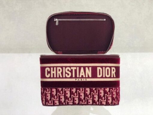 Replica Dior S5480 DiorTravel Vanity Case Bag Wine Red 4