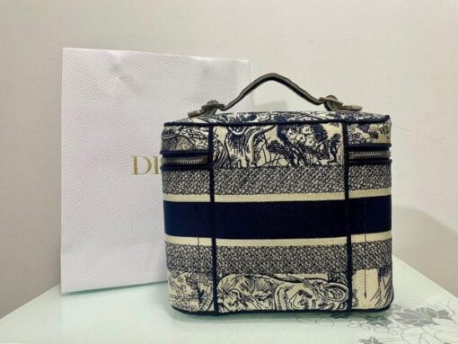 Replica Dior S5480 DiorTravel Vanity Case Bag Navy Blue