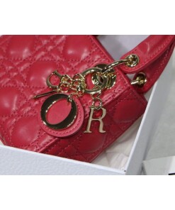Replica Dior S0856 MICRO LADY Dior Bag Red Cannage Lambskin