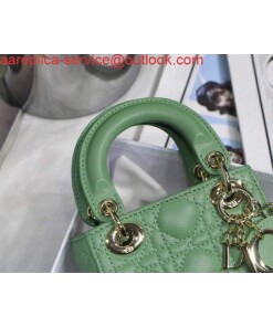 Replica Dior S0856 MICRO LADY Dior Bag Green Cannage Lambskin 2