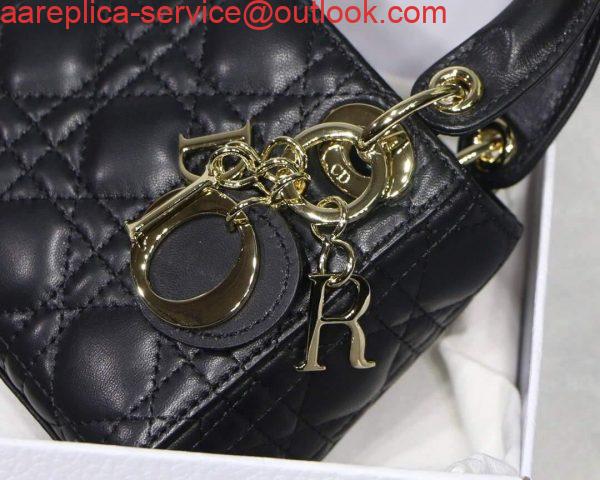 Replica Dior S0856 MICRO LADY Dior Bag Black Cannage Lambskin Replica Dior S0856 MICRO LADY Dior Bag Black Cannage Lambskin