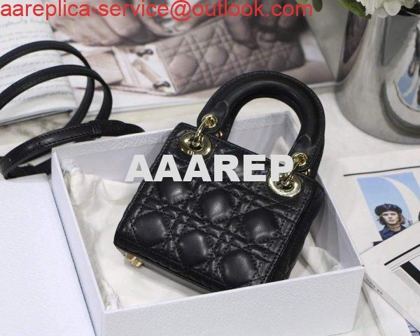 Replica Dior S0856 MICRO LADY Dior Bag Black Cannage Lambskin 4 Replica Dior S0856 MICRO LADY Dior Bag Black Cannage Lambskin 4