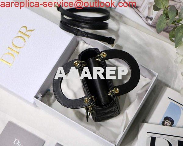 Replica Dior S0856 MICRO LADY Dior Bag Black Cannage Lambskin 7 Replica Dior S0856 MICRO LADY Dior Bag Black Cannage Lambskin 7