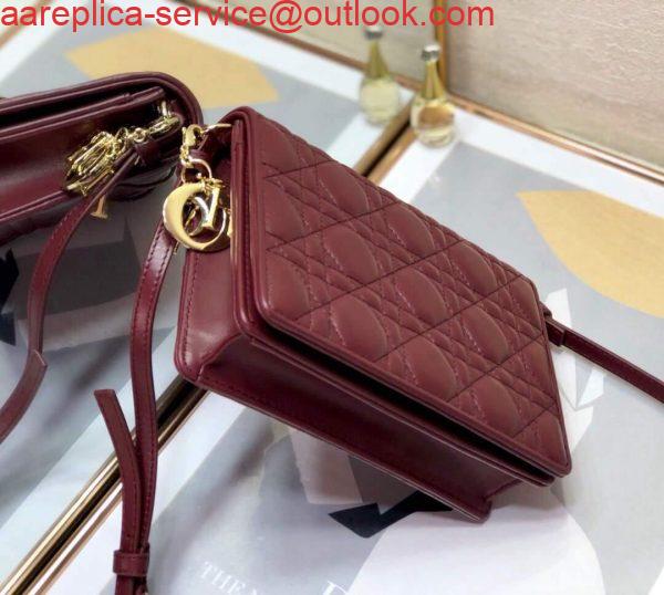 Replica Dior S0855 Dior Lady Dior Pouch Wine Red Ultramatte Cannage Calfskin 3 Replica Dior S0855 Dior Lady Dior Pouch Wine Red Ultramatte Cannage Calfskin 3