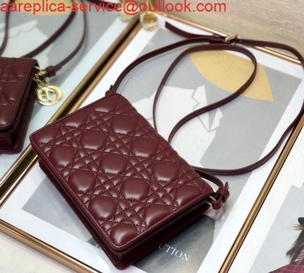 Replica Dior S0855 Dior Lady Dior Pouch Wine Red Ultramatte Cannage Calfskin 4 Replica Dior S0855 Dior Lady Dior Pouch Wine Red Ultramatte Cannage Calfskin 4