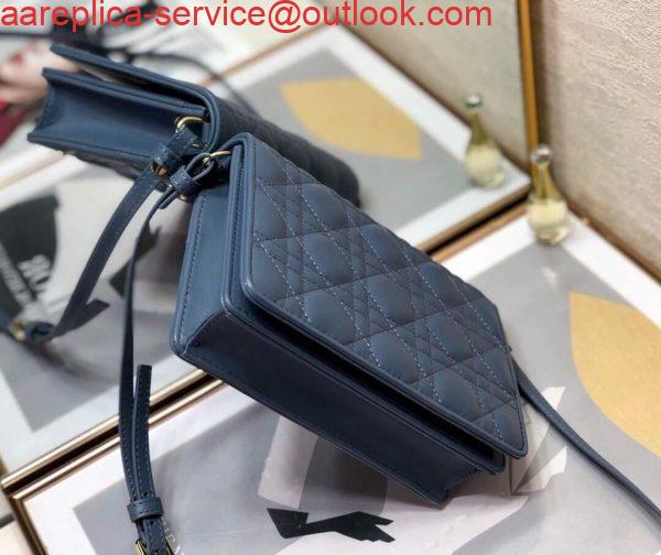 Replica Dior S0855 Dior Lady Dior Pouch Ultramatte Cannage Calfskin Navy Blue 3 Replica Dior S0855 Dior Lady Dior Pouch Ultramatte Cannage Calfskin Navy Blue 3