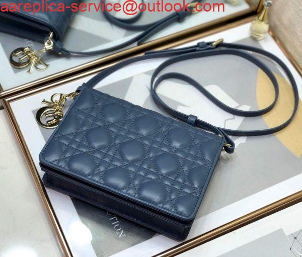 Replica Dior S0855 Dior Lady Dior Pouch Ultramatte Cannage Calfskin Navy Blue 4 Replica Dior S0855 Dior Lady Dior Pouch Ultramatte Cannage Calfskin Navy Blue 4