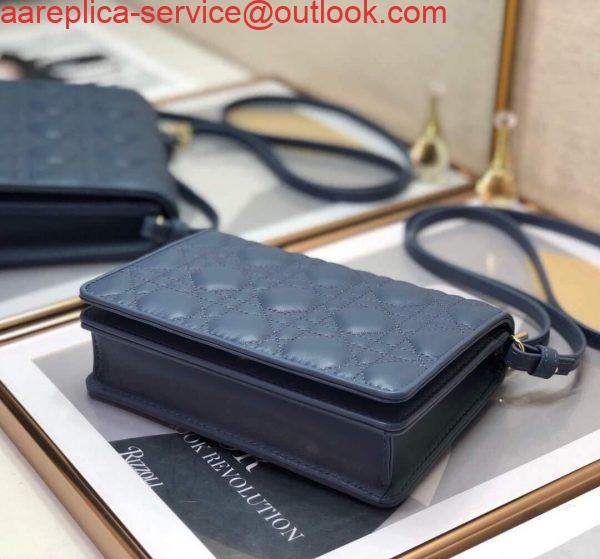 Replica Dior S0855 Dior Lady Dior Pouch Ultramatte Cannage Calfskin Navy Blue 6 Replica Dior S0855 Dior Lady Dior Pouch Ultramatte Cannage Calfskin Navy Blue 6