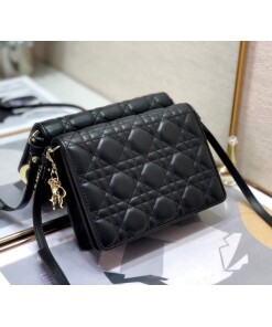 Replica Dior S0855 Dior Lady Dior Pouch Black Ultramatte Cannage Calfskin Replica Dior S0855 Dior Lady Dior Pouch Black Ultramatte Cannage Calfskin