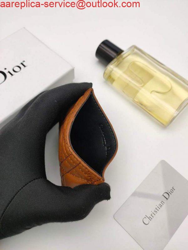 Replica Dior S0126 Dioramour Lady Dior card holder Brown Patent Cannage Calfskin 4 Replica Dior S0126 Dioramour Lady Dior card holder Brown Patent Cannage Calfskin 4