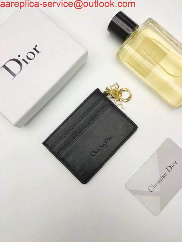 Replica Dior S0126 Dioramour Lady Dior card holder Black Patent Cannage Calfskin 2 Replica Dior S0126 Dioramour Lady Dior card holder Black Patent Cannage Calfskin 2