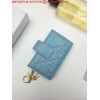 Replica Dior S0074 Wallet Lady dior 5-Gusset card holder Sky Blue
