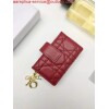 Replica Dior S0074 Wallet Lady dior 5-Gusset card holder Red