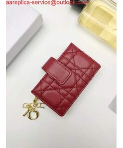 Replica Dior S0074 Wallet Lady dior 5-Gusset card holder Red