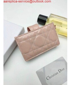 Replica Dior S0074 Wallet Lady dior 5-Gusset card holder Nude Patent Cannage Calfskin 2