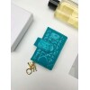 Replica Dior S0074 Wallet Lady dior 5-Gusset card holder Dark Blue Patent Cannage Calfskin