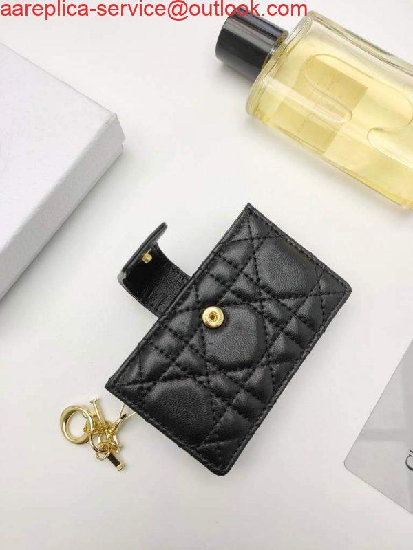 Replica Dior S0074 Wallet Lady dior 5-Gusset card holder Black 4 Replica Dior S0074 Wallet Lady dior 5-Gusset card holder Black 4