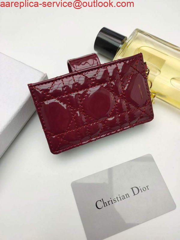 Replica Dior S0074 Wallet Lady dior 5-Gusset card holder Wind Red Patent Cannage Calfskin 2 Replica Dior S0074 Wallet Lady dior 5-Gusset card holder Wind Red Patent Cannage Calfskin 2