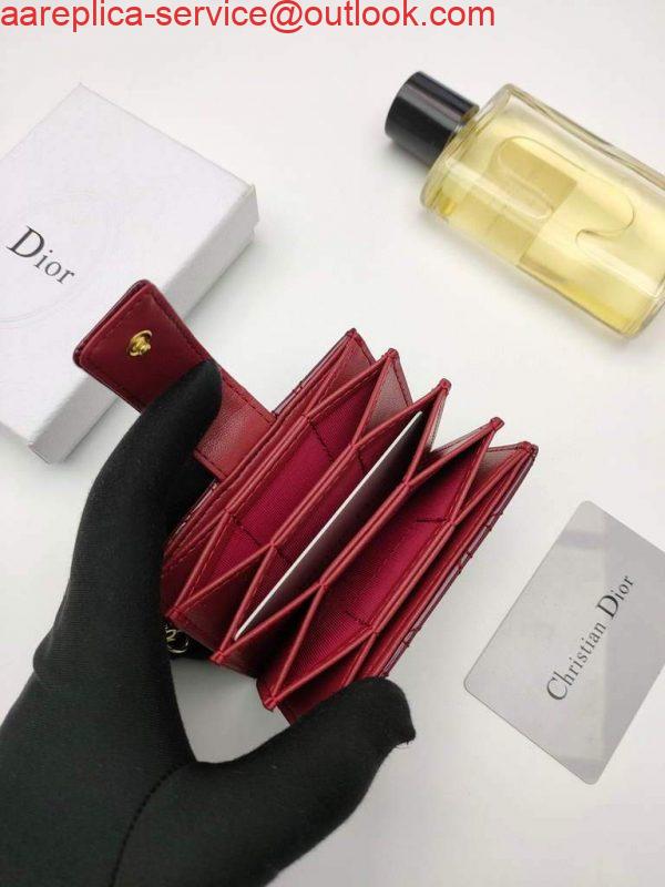 Replica Dior S0074 Wallet Lady dior 5-Gusset card holder Wind Red Patent Cannage Calfskin 5 Replica Dior S0074 Wallet Lady dior 5-Gusset card holder Wind Red Patent Cannage Calfskin 5