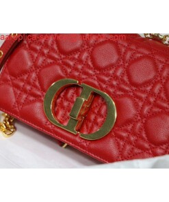 Replica Dior M9241 Dior Small Dior Caro Bag Red Replica Dior M9241 Dior Small Dior Caro Bag Red
