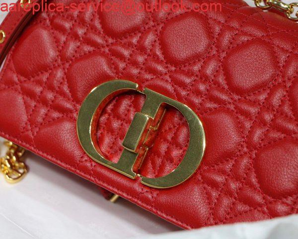 Replica Dior M9241 Dior Small Dior Caro Bag Red Replica Dior M9241 Dior Small Dior Caro Bag Red
