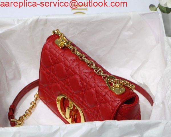 Replica Dior M9241 Dior Small Dior Caro Bag Red 2 Replica Dior M9241 Dior Small Dior Caro Bag Red 2