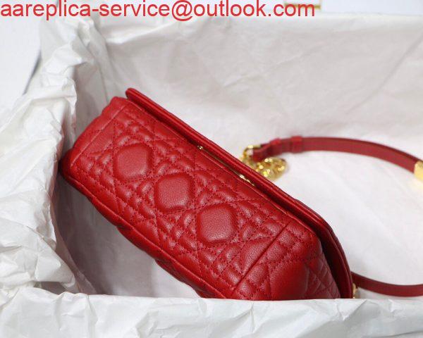 Replica Dior M9241 Dior Small Dior Caro Bag Red 5 Replica Dior M9241 Dior Small Dior Caro Bag Red 5