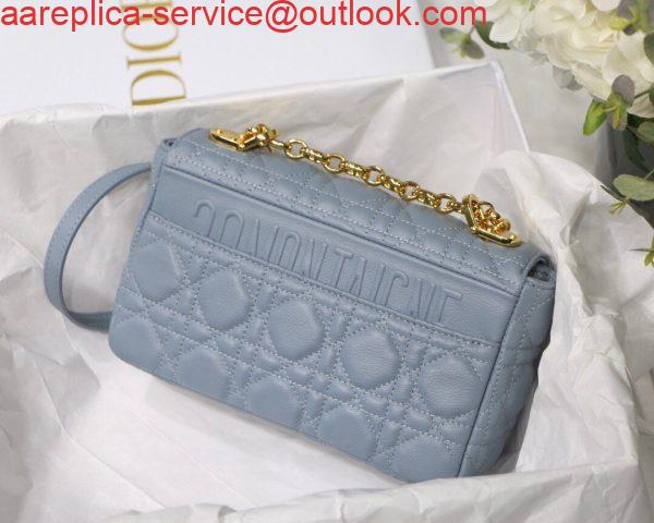 Replica Dior M9241 Dior Small Dior Caro Bag Blue 2 Replica Dior M9241 Dior Small Dior Caro Bag Blue 2