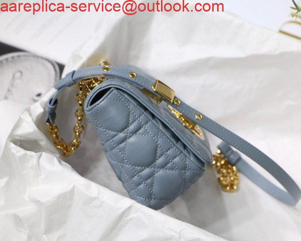 Replica Dior M9241 Dior Small Dior Caro Bag Blue 4 Replica Dior M9241 Dior Small Dior Caro Bag Blue 4