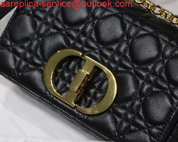 Replica Dior M9241 Dior Small Dior Caro Bag Black Replica Dior M9241 Dior Small Dior Caro Bag Black
