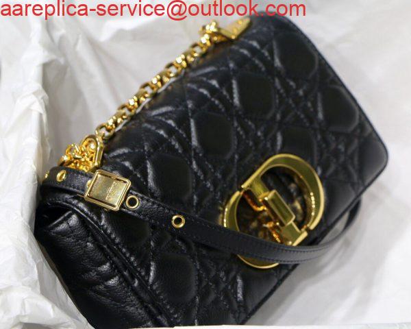 Replica Dior M9241 Dior Small Dior Caro Bag Black 2 Replica Dior M9241 Dior Small Dior Caro Bag Black 2