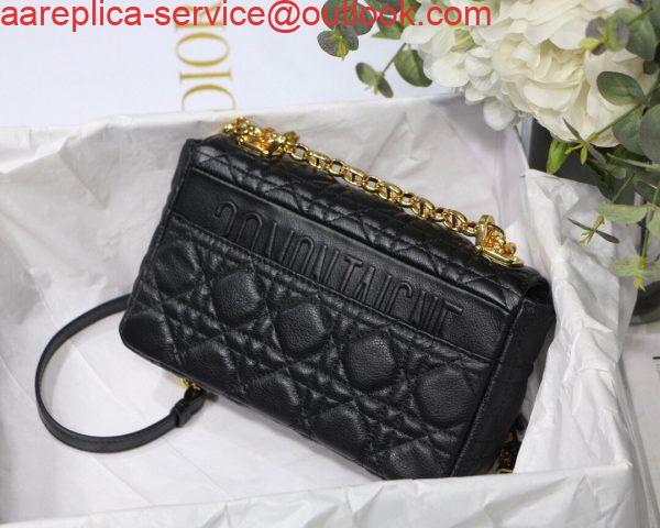 Replica Dior M9241 Dior Small Dior Caro Bag Black 3 Replica Dior M9241 Dior Small Dior Caro Bag Black 3